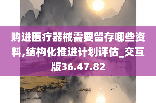 购进医疗器械需要留存哪些资料,结构化推进计划评估_交互版36.47.82