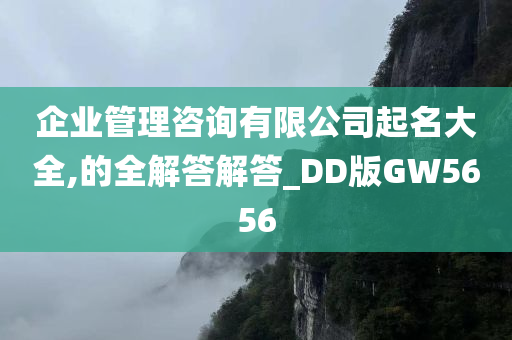 企业管理咨询有限公司起名大全,的全解答解答_DD版GW5656