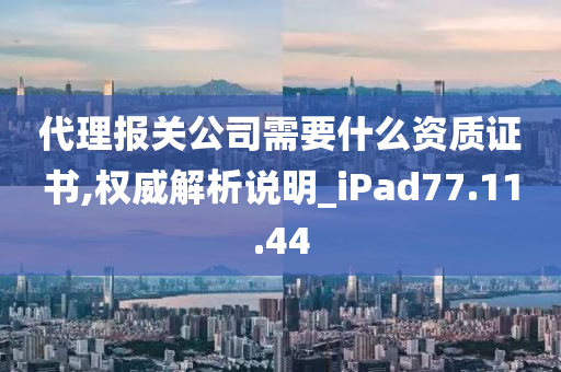 代理报关公司需要什么资质证书,权威解析说明_iPad77.11.44