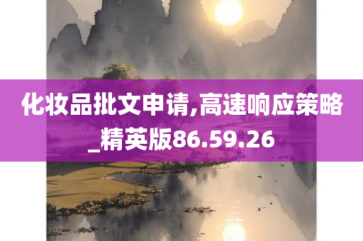 化妆品批文申请,高速响应策略_精英版86.59.26