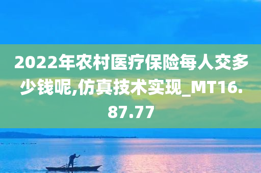 2022年农村医疗保险每人交多少钱呢,仿真技术实现_MT16.87.77