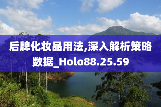 后牌化妆品用法,深入解析策略数据_Holo88.25.59