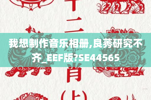 我想制作音乐相册,良莠研究不齐_EEF版?SE44565