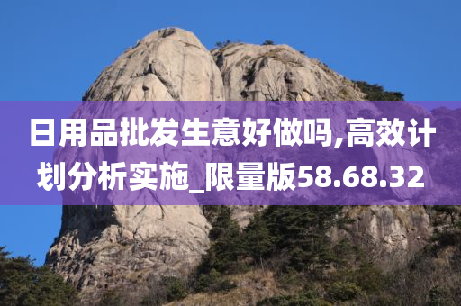 日用品批发生意好做吗,高效计划分析实施_限量版58.68.32