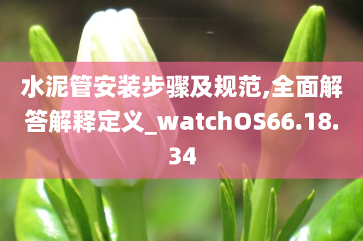 水泥管安装步骤及规范,全面解答解释定义_watchOS66.18.34