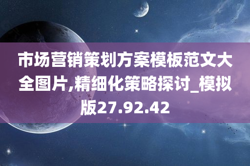 市场营销策划方案模板范文大全图片,精细化策略探讨_模拟版27.92.42