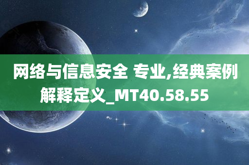 网络与信息安全 专业,经典案例解释定义_MT40.58.55