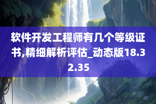 软件开发工程师有几个等级证书,精细解析评估_动态版18.32.35