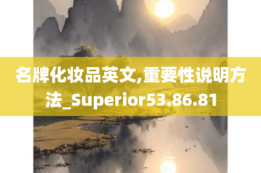 名牌化妆品英文,重要性说明方法_Superior53.86.81