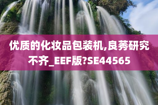 优质的化妆品包装机,良莠研究不齐_EEF版?SE44565