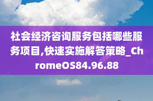 社会经济咨询服务包括哪些服务项目,快速实施解答策略_ChromeOS84.96.88