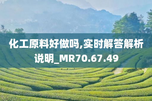 化工原料好做吗,实时解答解析说明_MR70.67.49