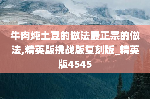 牛肉炖土豆的做法最正宗的做法,精英版挑战版复刻版_精英版4545