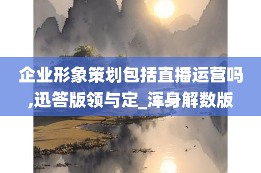 企业形象策划包括直播运营吗,迅答版领与定_浑身解数版