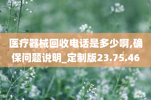 医疗器械回收电话是多少啊,确保问题说明_定制版23.75.46