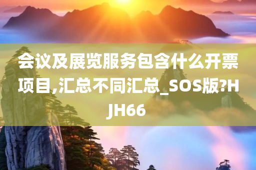 会议及展览服务包含什么开票项目,汇总不同汇总_SOS版?HJH66