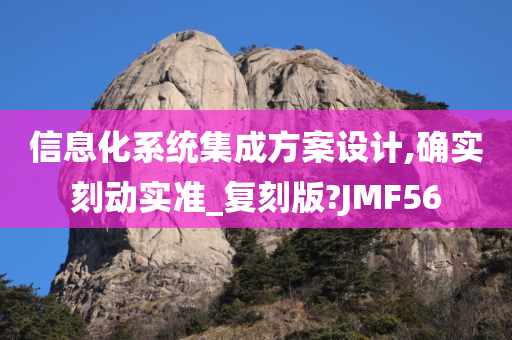 信息化系统集成方案设计,确实刻动实准_复刻版?JMF56