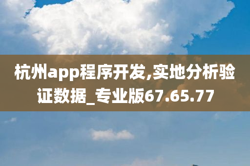 杭州app程序开发,实地分析验证数据_专业版67.65.77