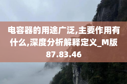 电容器的用途广泛,主要作用有什么,深度分析解释定义_M版87.83.46