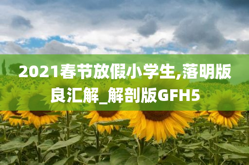 2021春节放假小学生,落明版良汇解_解剖版GFH5