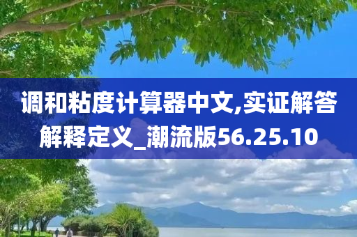 调和粘度计算器中文,实证解答解释定义_潮流版56.25.10