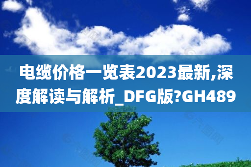 电缆价格一览表2023最新,深度解读与解析_DFG版?GH489