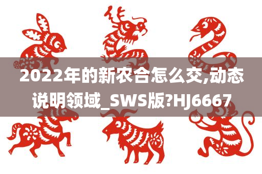 2022年的新农合怎么交,动态说明领域_SWS版?HJ6667