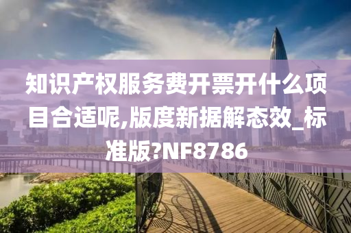 知识产权服务费开票开什么项目合适呢,版度新据解态效_标准版?NF8786