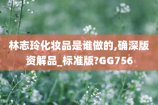 林志玲化妆品是谁做的,确深版资解品_标准版?GG756