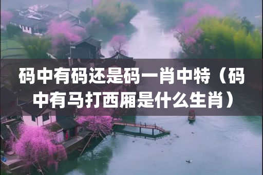 码中有码还是码一肖中特（码中有马打西厢是什么生肖）