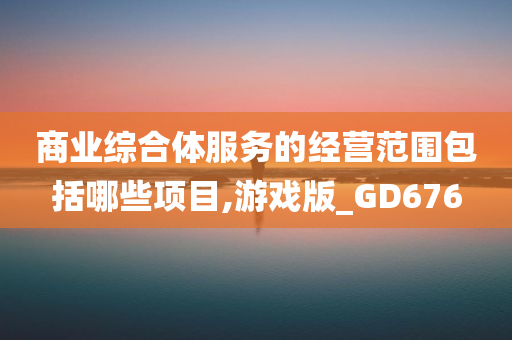 商业综合体服务的经营范围包括哪些项目,游戏版_GD676