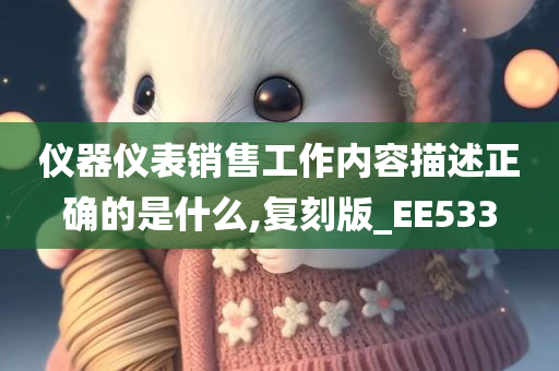 仪器仪表销售工作内容描述正确的是什么,复刻版_EE533