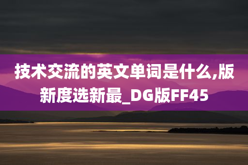 技术交流的英文单词是什么,版新度选新最_DG版FF45