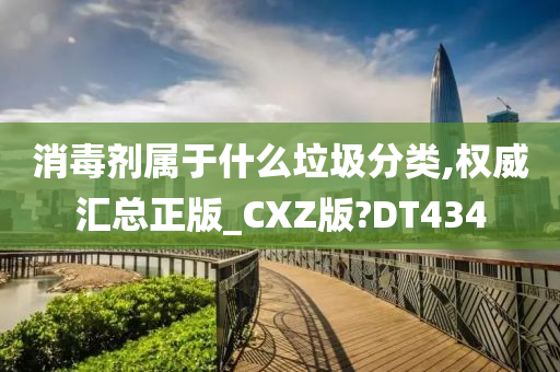 消毒剂属于什么垃圾分类,权威汇总正版_CXZ版?DT434