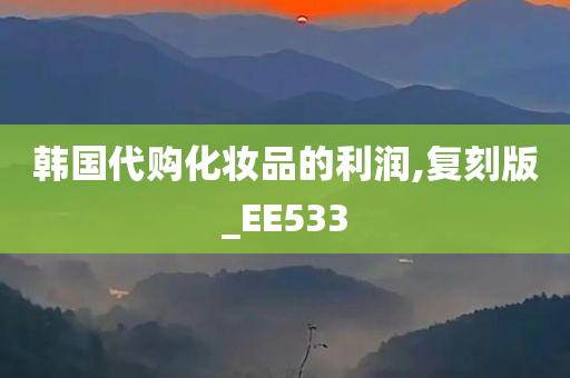 韩国代购化妆品的利润,复刻版_EE533