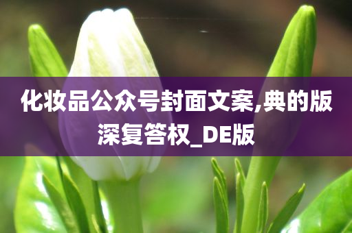 化妆品公众号封面文案,典的版深复答权_DE版