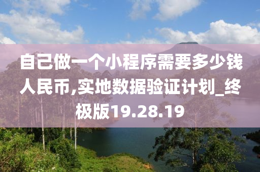 自己做一个小程序需要多少钱人民币,实地数据验证计划_终极版19.28.19