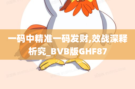 一码中精准一码发财,效战深释析究_BVB版GHF87