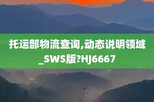 托运部物流查询,动态说明领域_SWS版?HJ6667