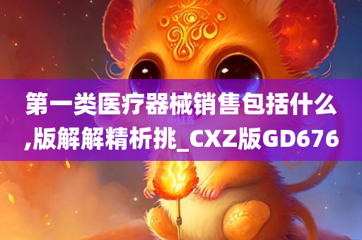 第一类医疗器械销售包括什么,版解解精析挑_CXZ版GD676