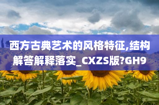 西方古典艺术的风格特征,结构解答解释落实_CXZS版?GH9