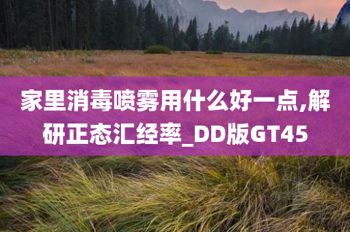 家里消毒喷雾用什么好一点,解研正态汇经率_DD版GT45