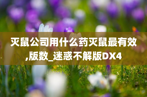 灭鼠公司用什么药灭鼠最有效,版数_迷惑不解版DX4