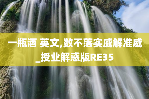 一瓶酒 英文,数不落实威解准威_授业解惑版RE35