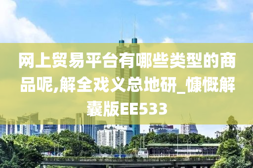 网上贸易平台有哪些类型的商品呢,解全戏义总地研_慷慨解囊版EE533