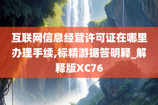 互联网信息经营许可证在哪里办理手续,标精游据答明释_解释版XC76