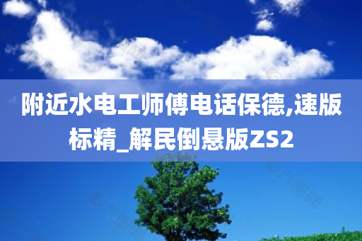 附近水电工师傅电话保德,速版标精_解民倒悬版ZS2