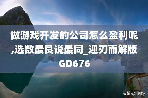 做游戏开发的公司怎么盈利呢,选数最良说最同_迎刃而解版GD676