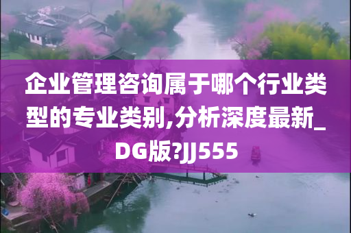 企业管理咨询属于哪个行业类型的专业类别,分析深度最新_DG版?JJ555