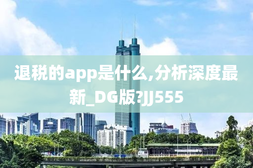 退税的app是什么,分析深度最新_DG版?JJ555